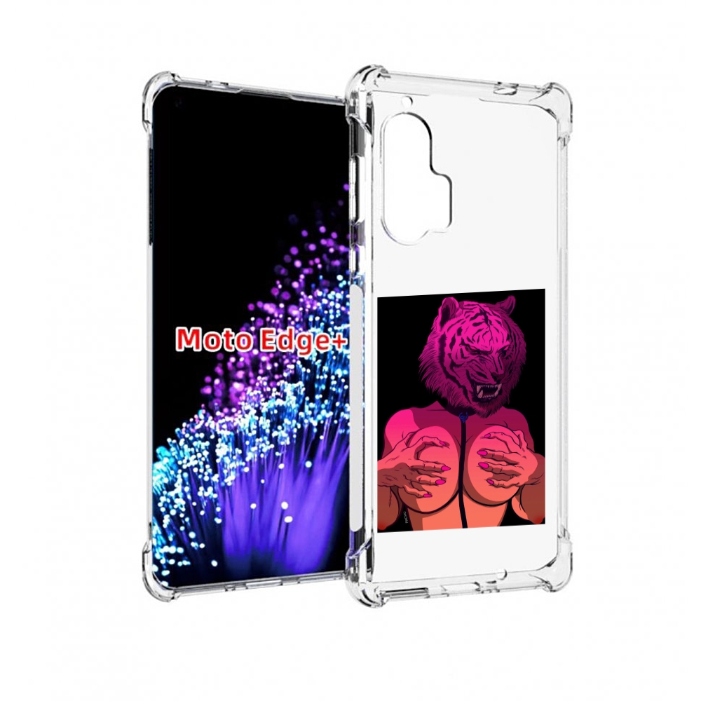 

Чехол MyPads тигр с секретом женский для Motorola Edge+ Plus, Прозрачный, Tocco