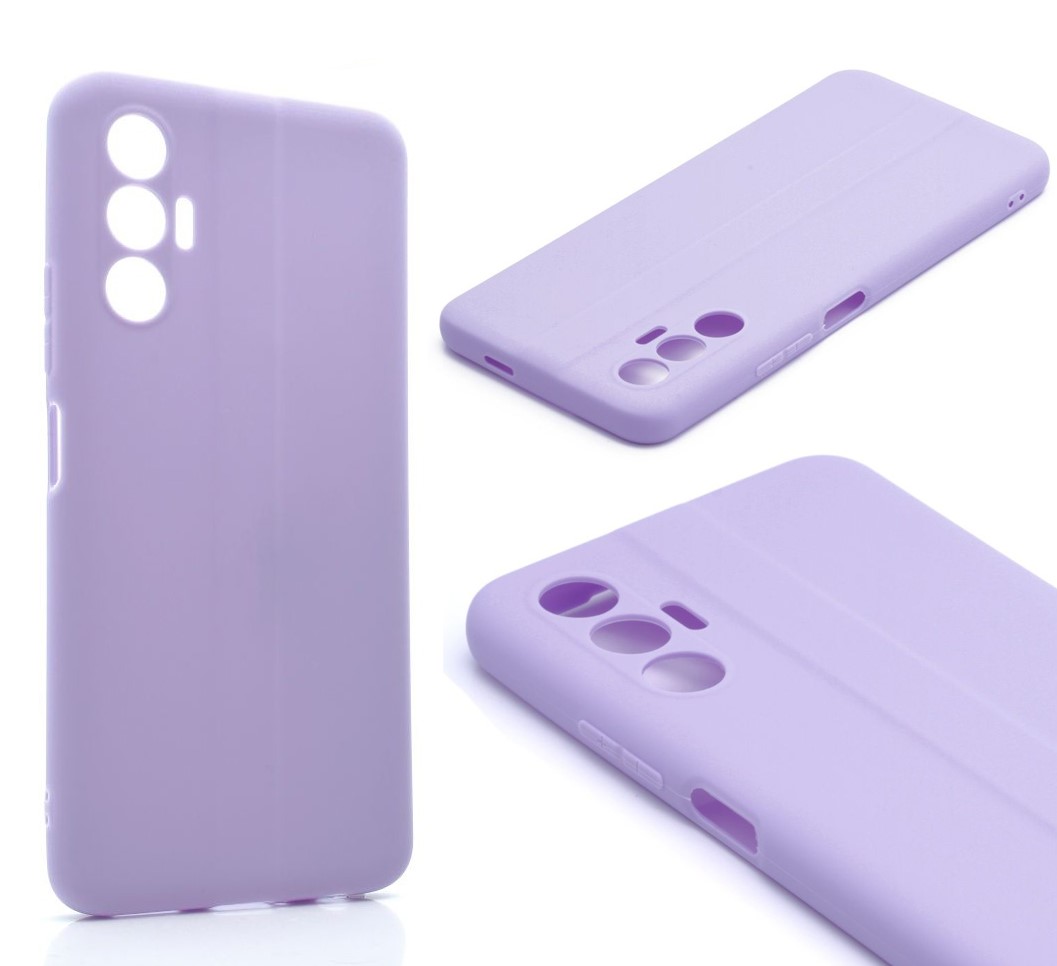 

Силиконовый чехол TPU Case матовый для Tecno Pova 3 сиреневый
