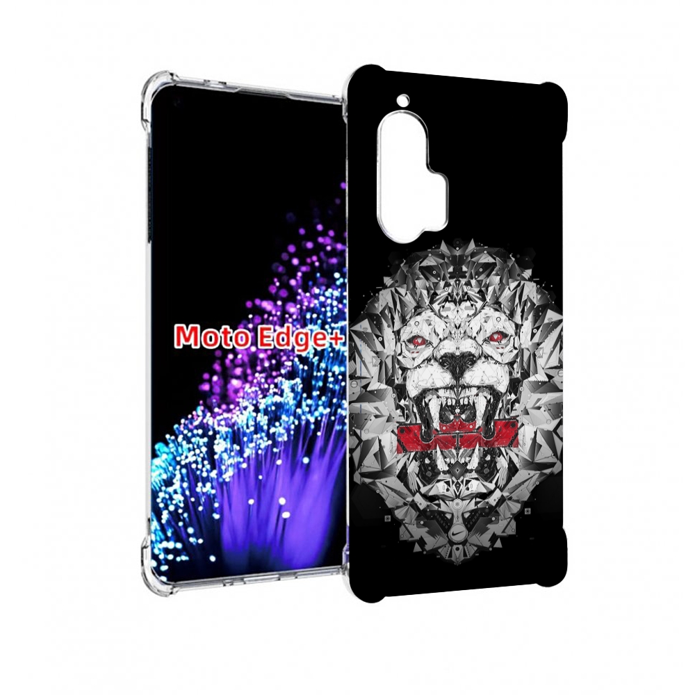 

Чехол MyPads тигр-с-гранями-черно-белый для Motorola Edge+ Plus, Прозрачный, Tocco