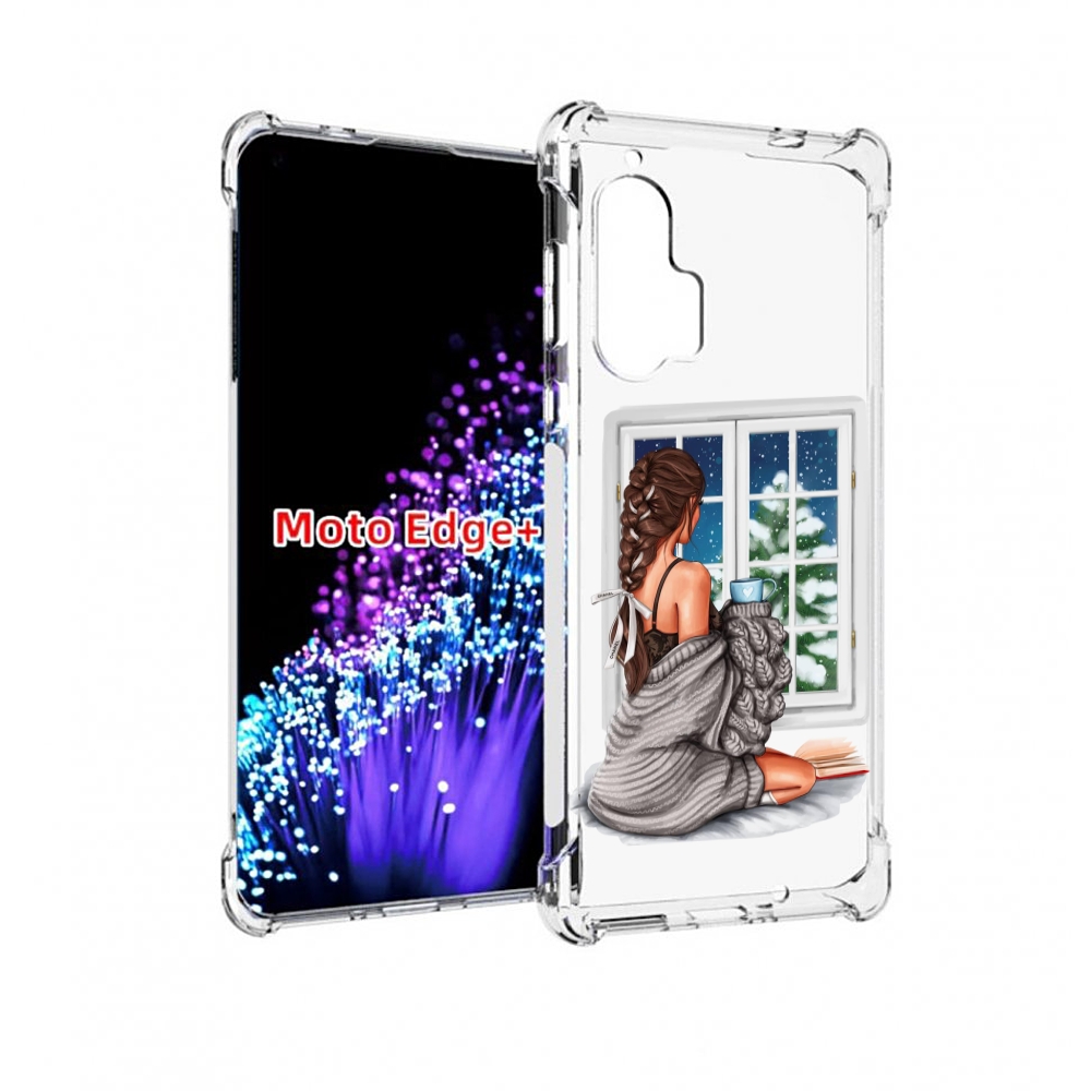 

Чехол MyPads уютное-зимнее-окно женский для Motorola Edge+ Plus, Прозрачный, Tocco