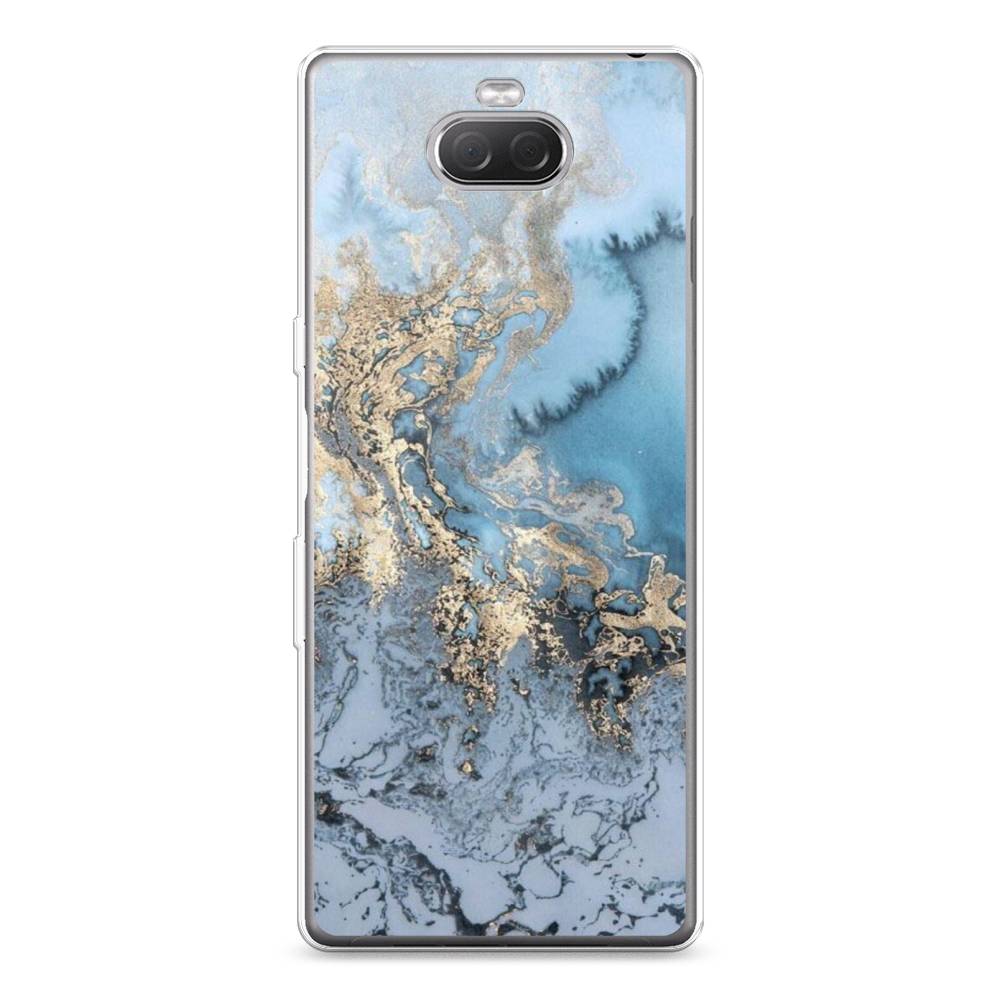 

Силиконовый чехол "Морозная лавина синяя" на Sony Xperia 10 Plus, 54150-3