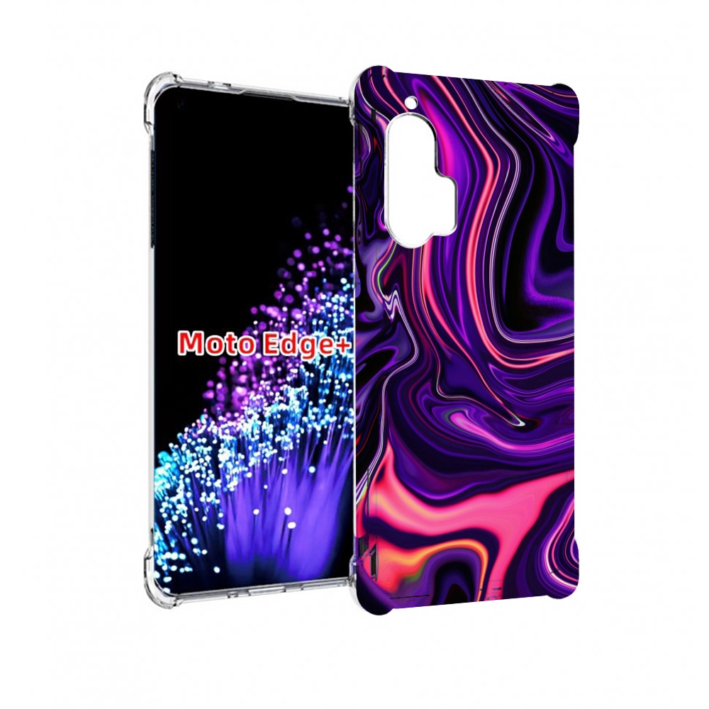 

Чехол MyPads фиолетовые краски для Motorola Edge+ Plus, Прозрачный, Tocco
