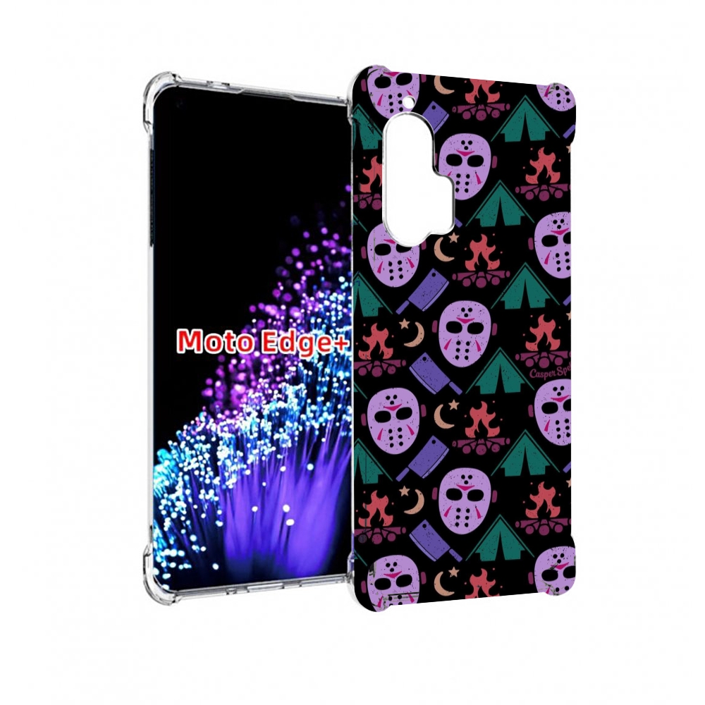 

Чехол MyPads фиолетовые маски для Motorola Edge+ Plus, Прозрачный, Tocco