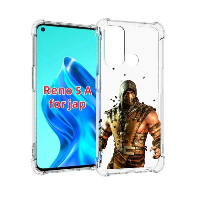 

Чехол MyPads Mortal Kombat scorpion для Oppo Reno 5A, Прозрачный, Tocco