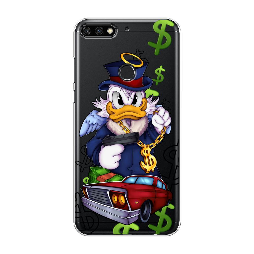 

Чехол на Huawei Y7 Prime 2018/Nova 2 Lite/Honor 7C Pro "Scrooge McDuck with a Gold Chain", Красный;синий;белый, 66450-6