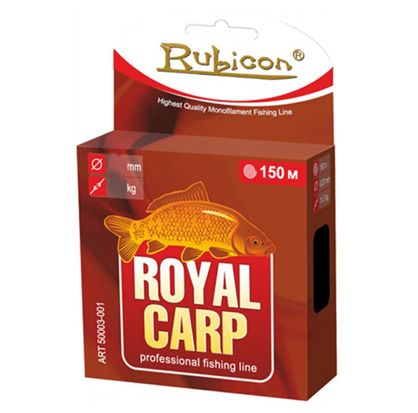 

Леска монофильная Rubicon Royal Carp 0,28 мм, 150 м, 8,6 кг, brown, Royal Carp
