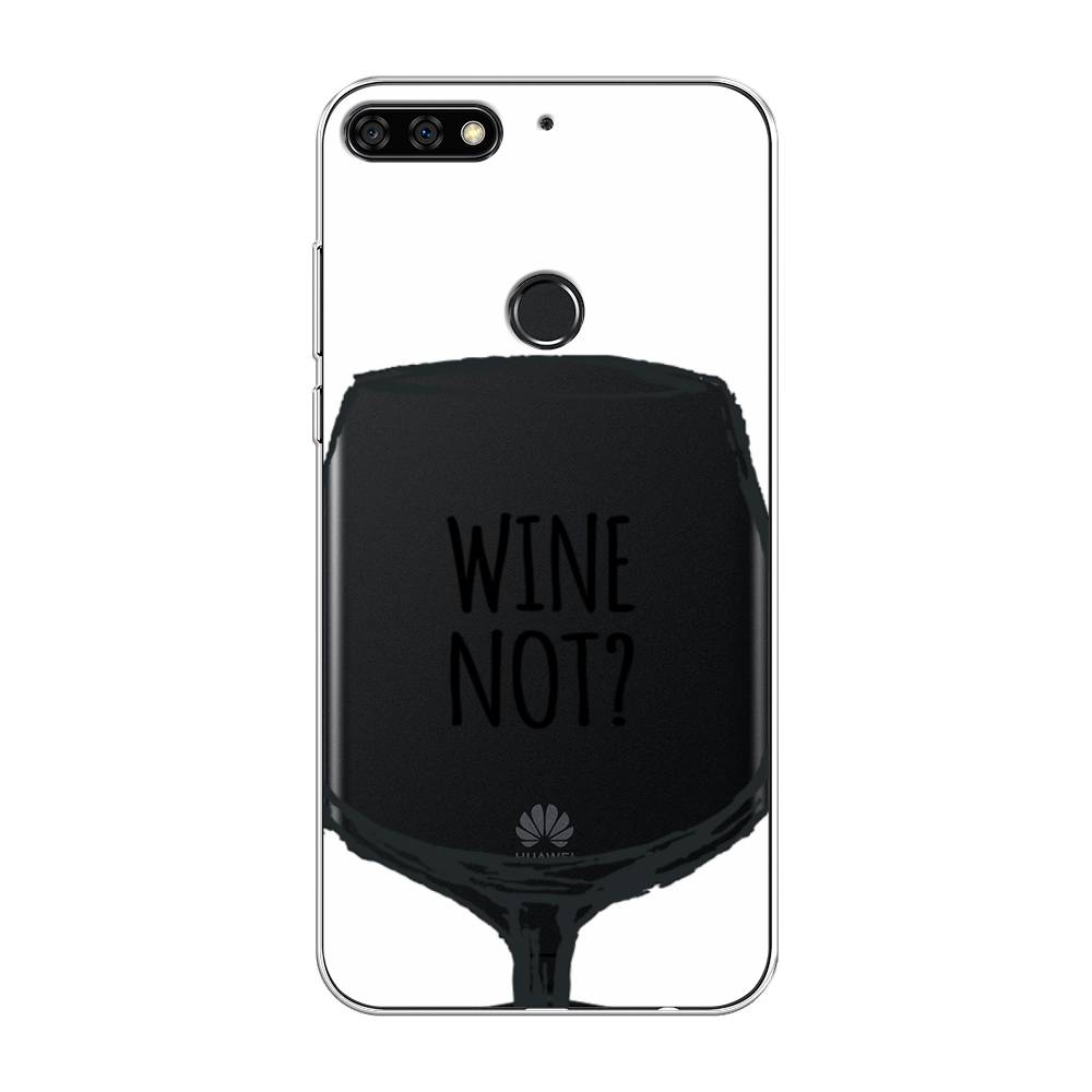 

Чехол на Huawei Y7 Prime 2018/Nova 2 Lite/Honor 7C Pro "Wine not white", Белый, 66450-6