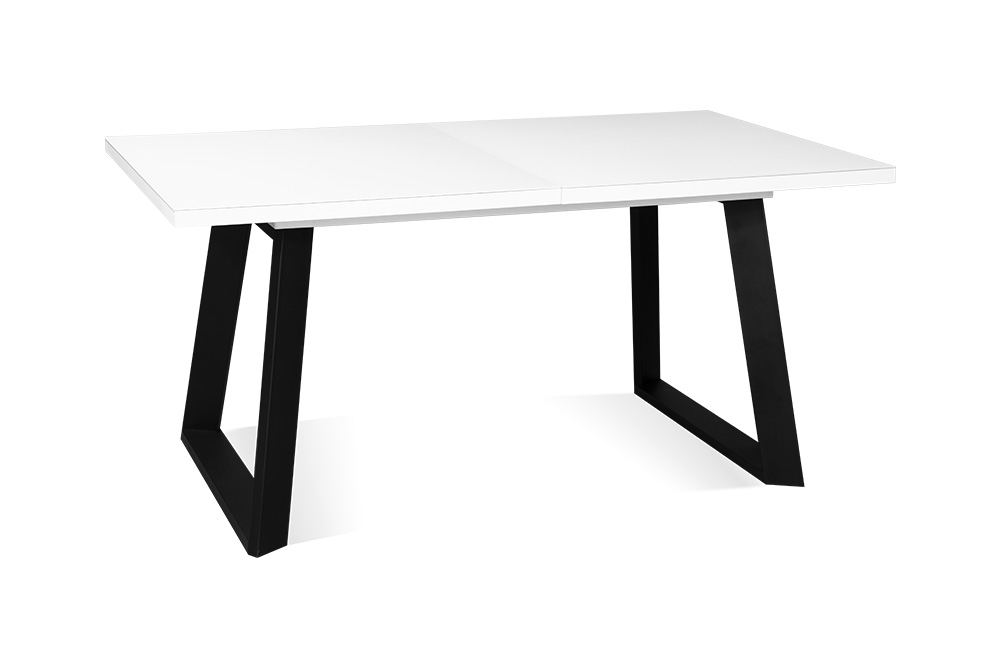 

AERO Стол BERNER 160 WHITE GLASS BK