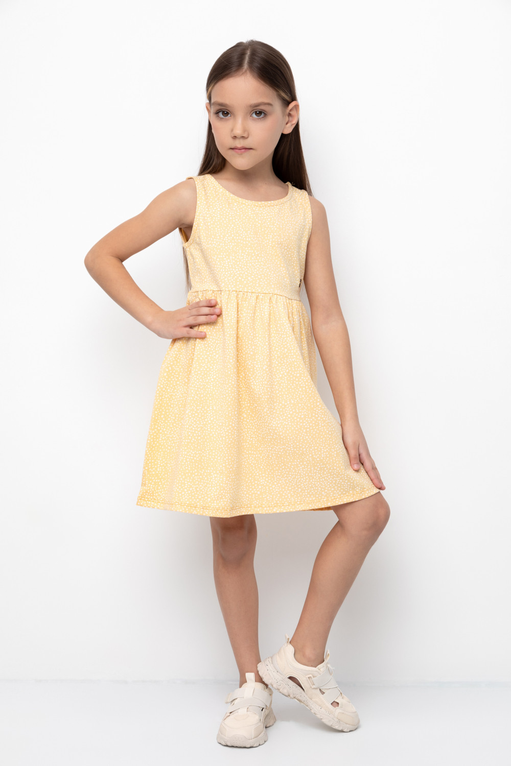 Платье детское CROCKID TR 464_opt, желтый, 104