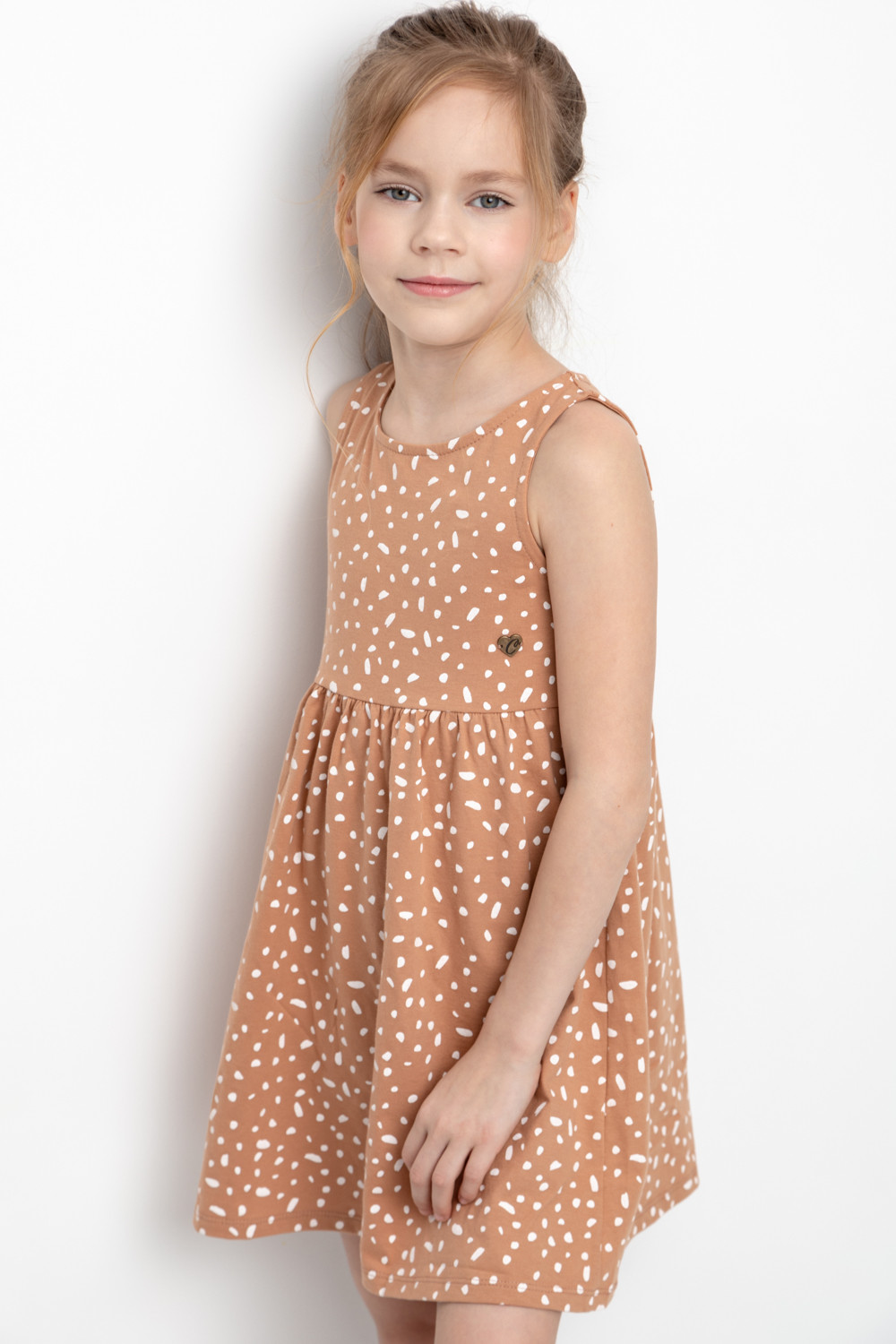 Платье детское CROCKID TR 464_opt, коричневый, 104