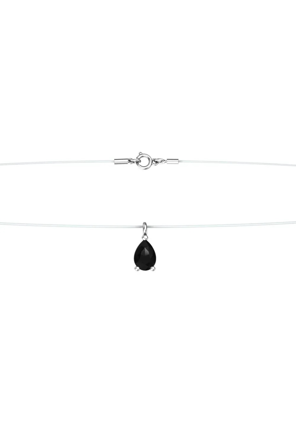 Колье из серебра с кварцем 38 см POKROVSKY JEWELRY 0300313-14386