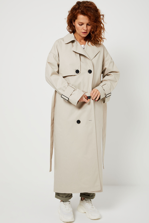 

Тренч женский Sela 1803011303 бежевый 44 RU, 1803011303