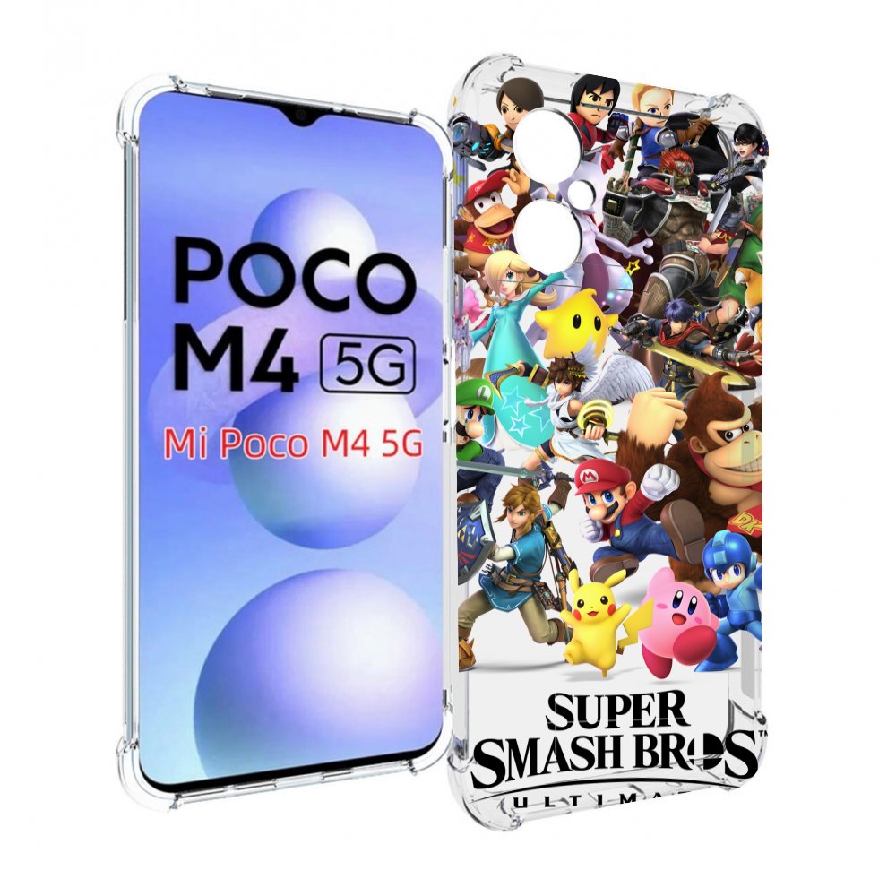 

Чехол Mypads Super Smash Bros Для Poco M4 5G, Прозрачный, Tocco
