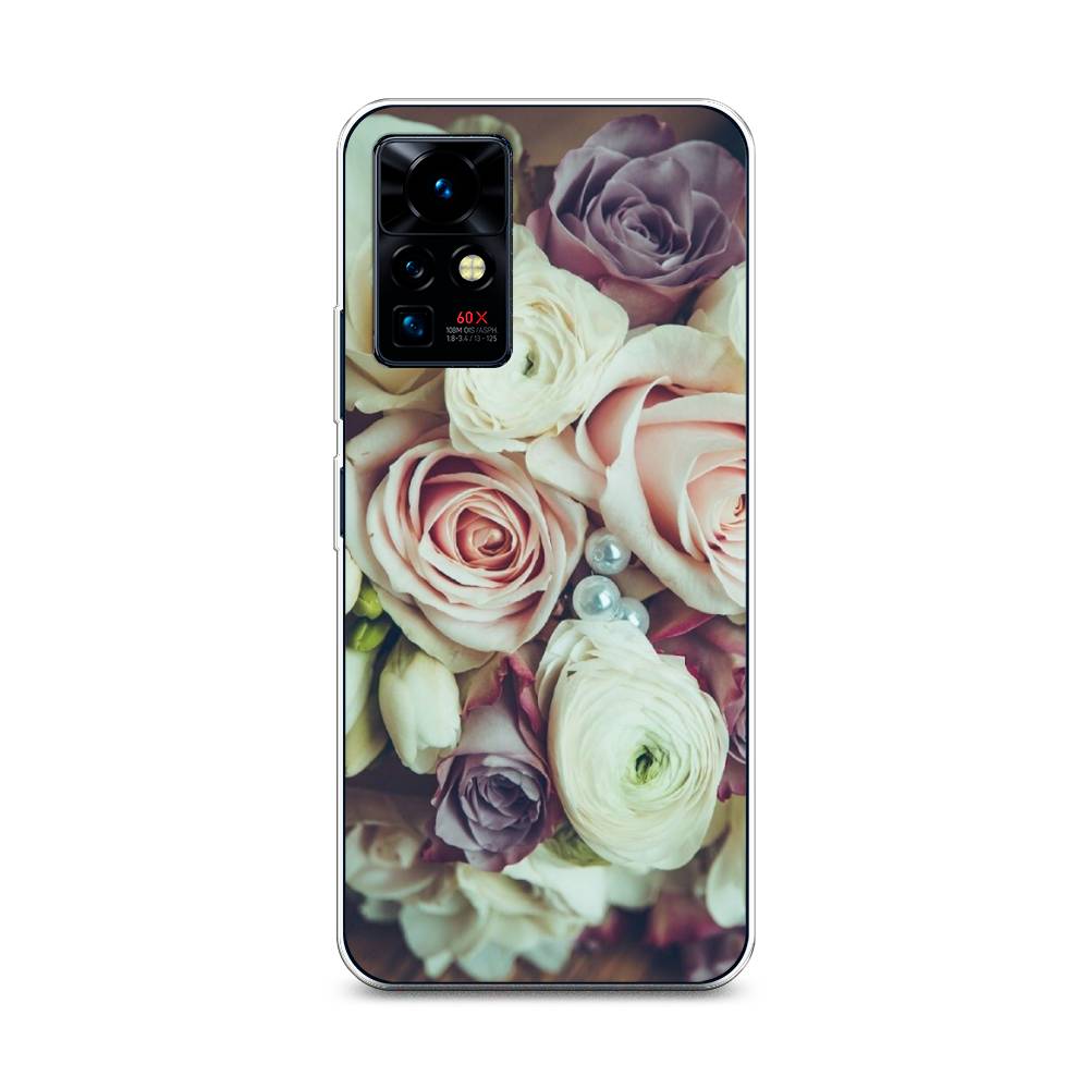 

Чехол на Infinix Zero X Pro "Свадебный букет", Белый;фиолетовый, 3101150-2