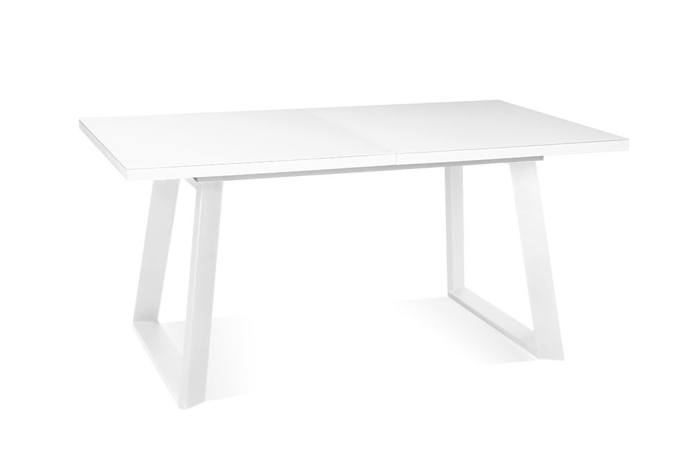 

AERO Стол BERNER 160 WHITE GLASS W