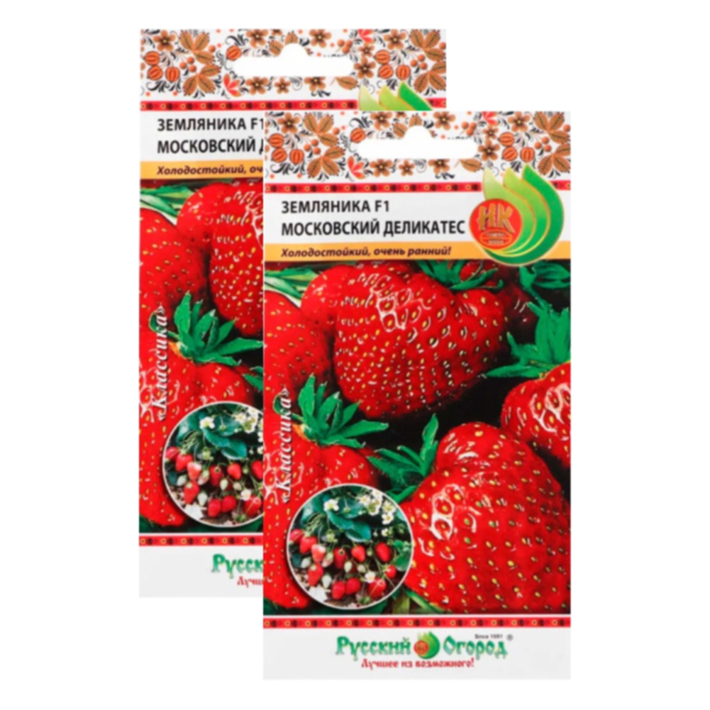 

Семена земляника Русский огород Московский Деликатес F1 23-02942 2 уп., Земляника
