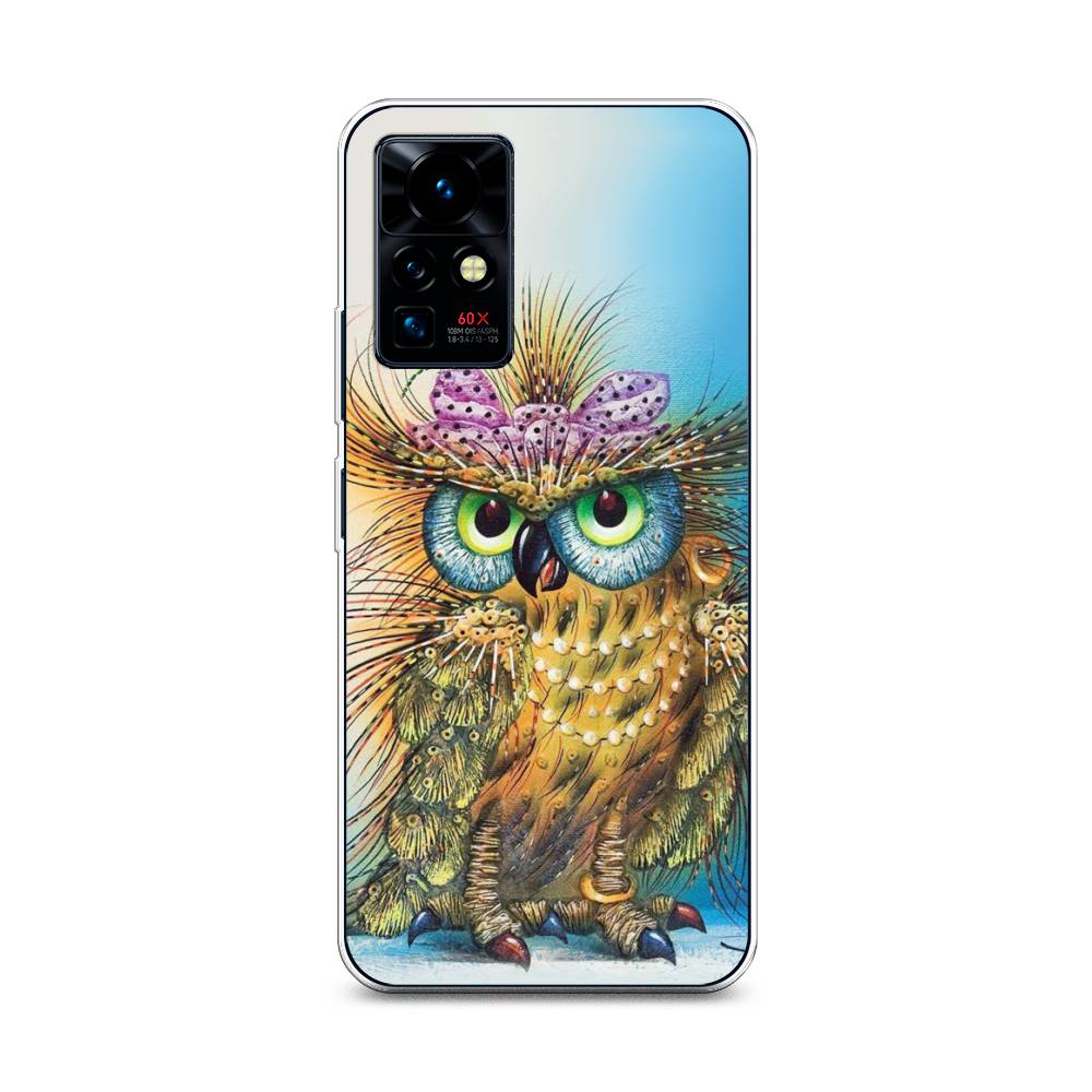 

Чехол на Infinix Zero X Pro "Модная сова", Коричневый;голубой, 3101150-1