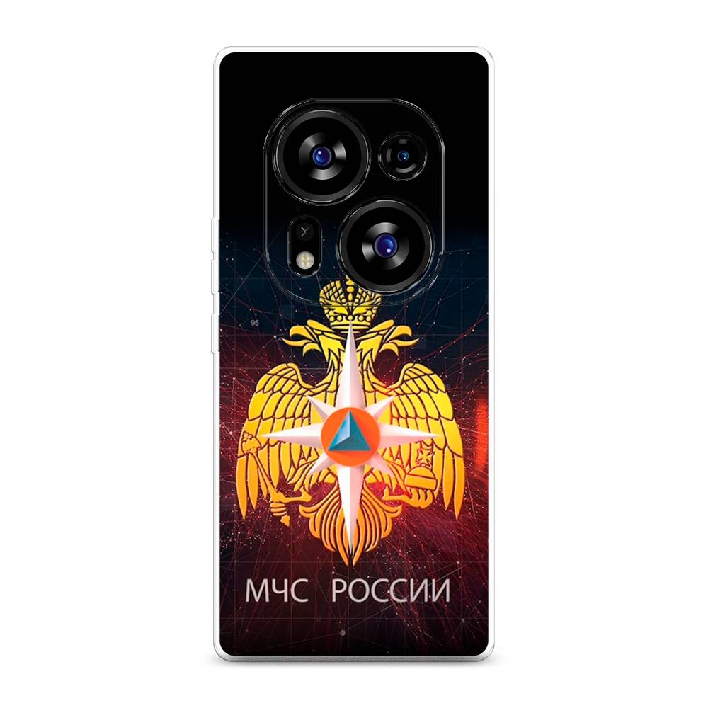 

Чехол Awog на Tecno Phantom X2"МЧС России", Черный;желтый;красный, 303350-5