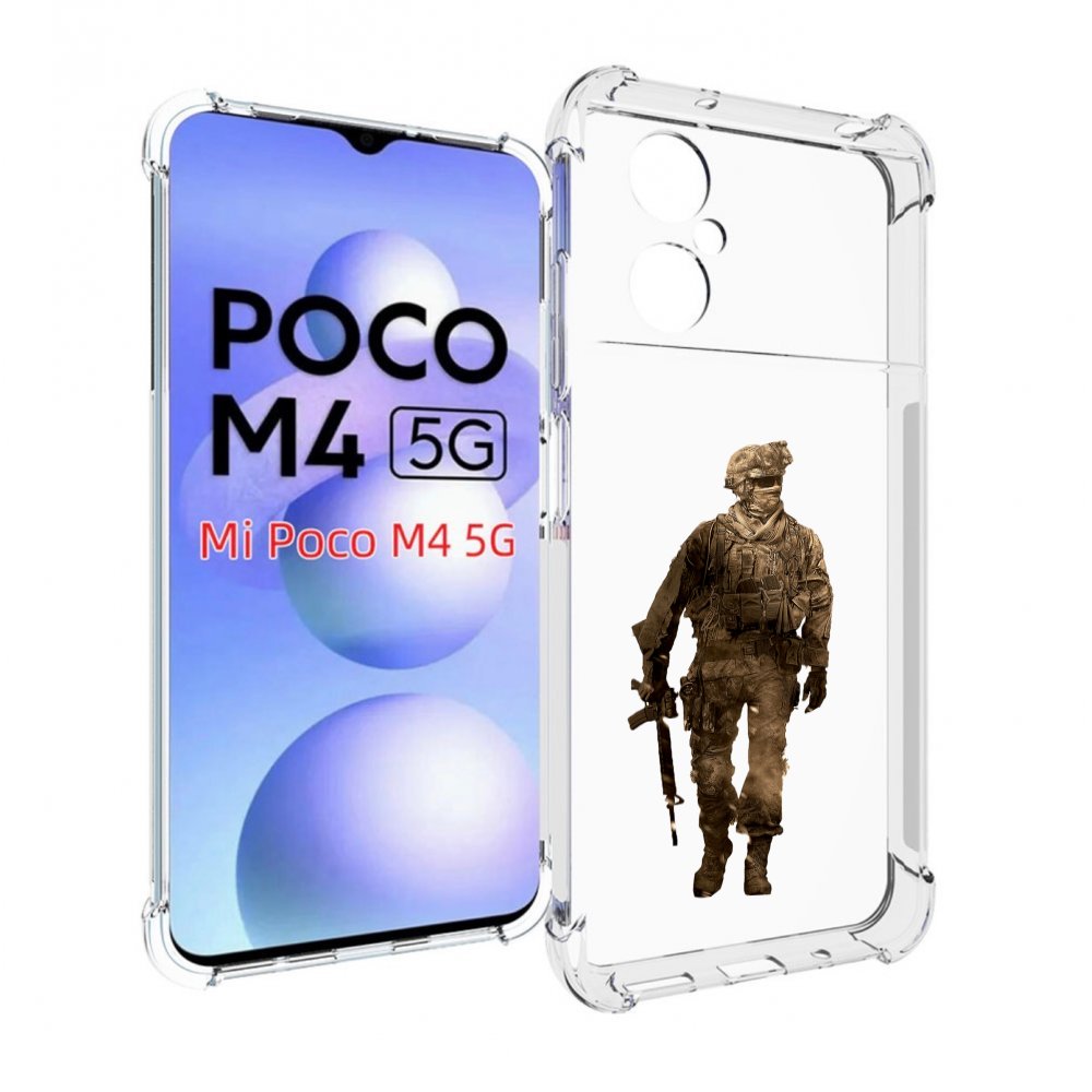 

Чехол MyPads call-of-duty мужской для Xiaomi Poco M4 5G, Прозрачный, Tocco