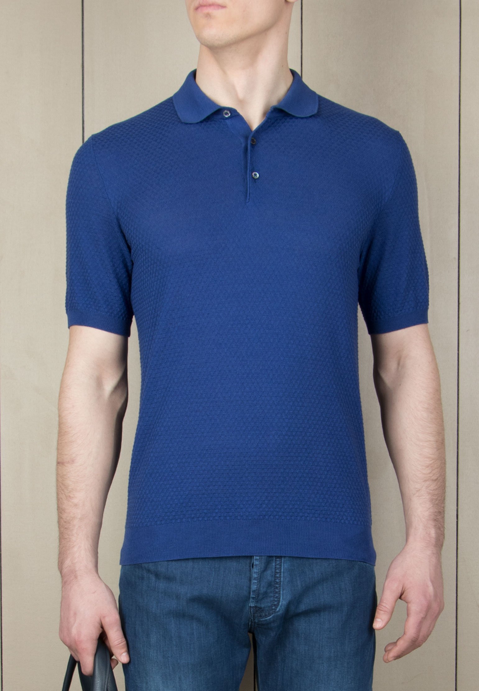 

Футболка мужская Corneliani 105238 синяя 48 EU, Синий, 105238