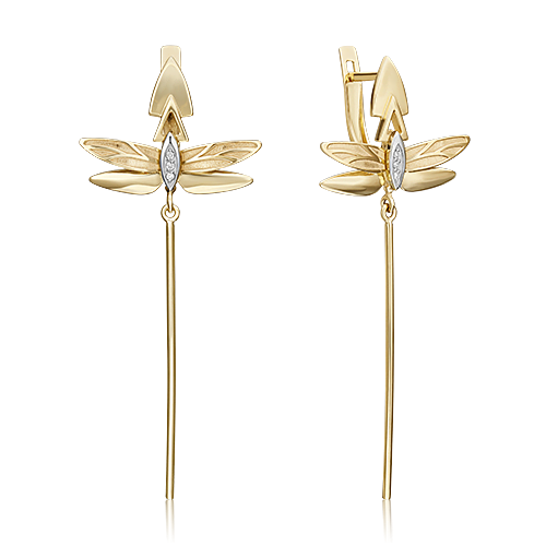 

Серьги подвески из золота с бриллиантом PLATINA jewelry 02-4811-00-101-1121_0, 02-4811-00-101-1121_0