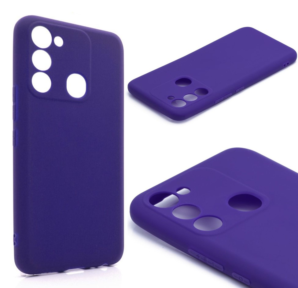 

Силиконовый чехол TPU Case матовый для Tecno Spark 8C фиалковый, Фиолетовый