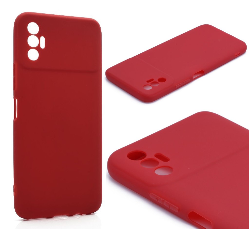 фото Силиконовый чехол tpu case матовый для tecno spark 8p бордовый