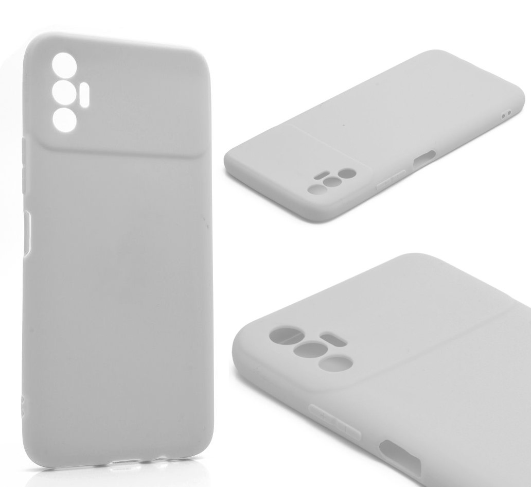 

Силиконовый чехол TPU Case матовый для Tecno Spark 8P светло-серый