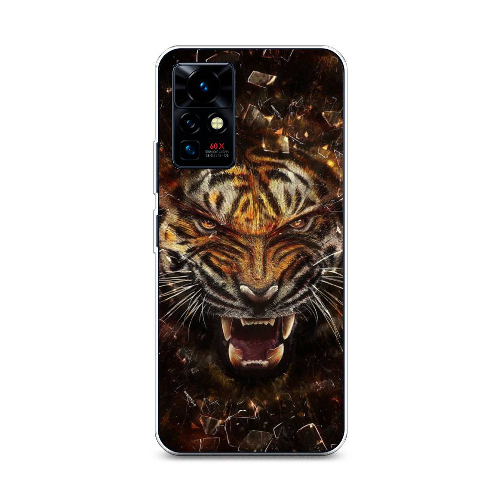 

Чехол на Infinix Zero X Pro "Тигр осколки", Оранжевый;серый;черный, 3101150-1