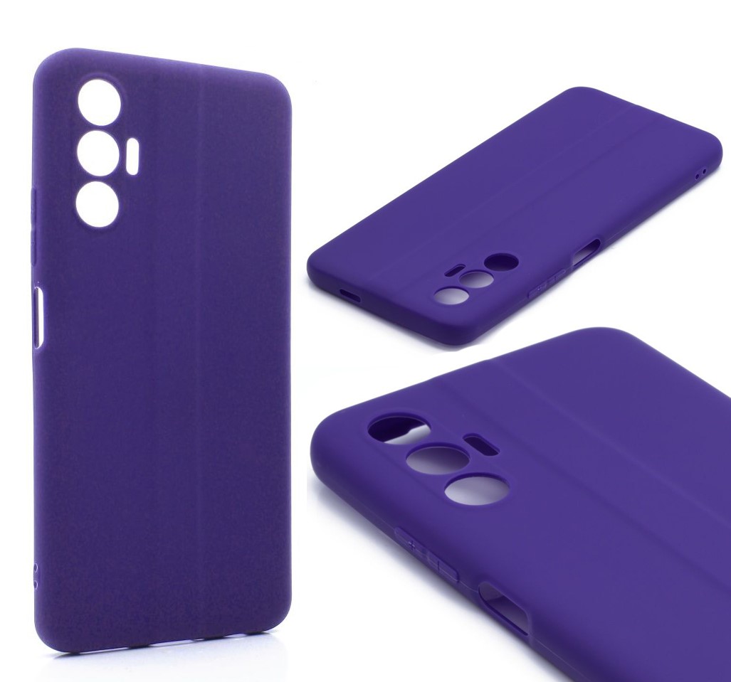 фото Силиконовый чехол tpu case матовый для tecno pova 3 фиалковый