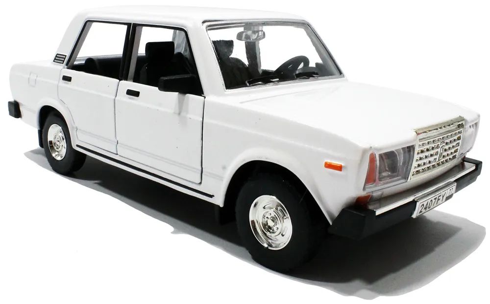 Коллекционная машинка металлическая Lada 2107 1:24 стеллаж гео с дверями 720х300х1486 белый ножки