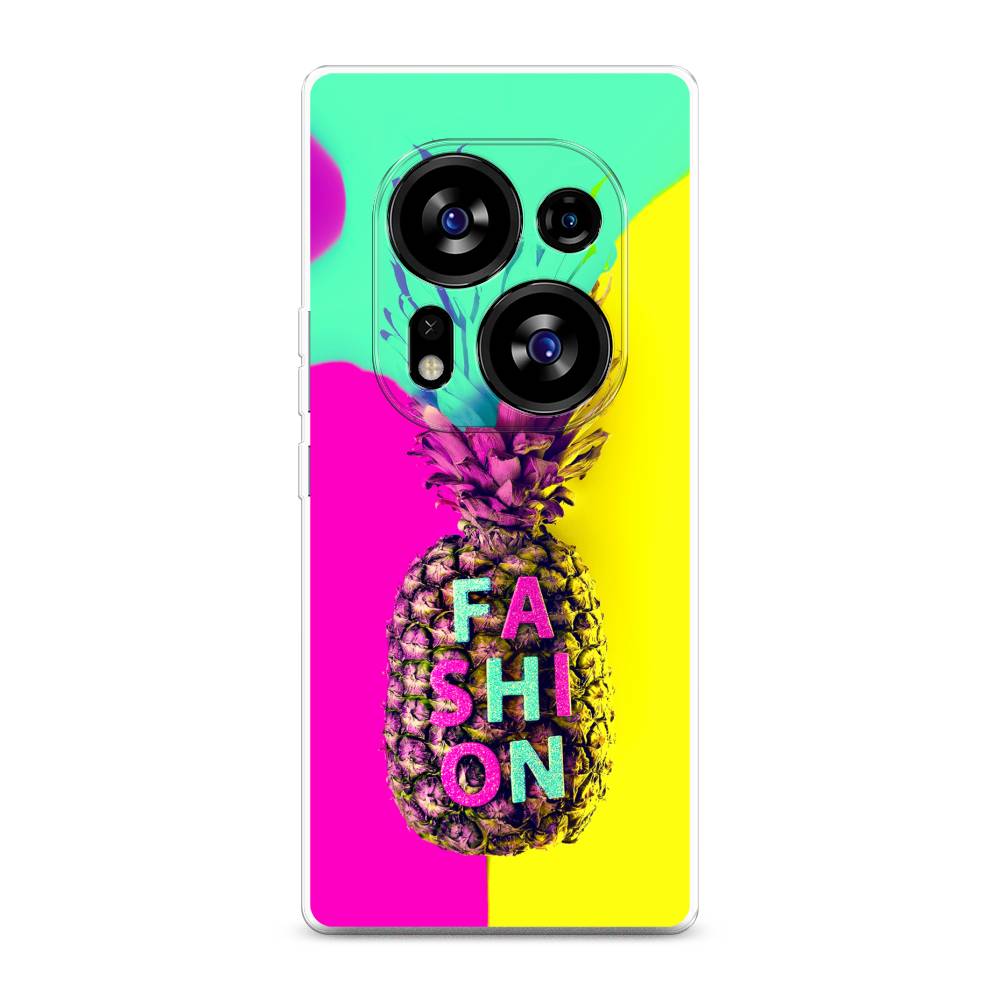 

Чехол Awog на Tecno Phantom X2"Кислотный ананас", Желтый;розовый;голубой, 303350-10