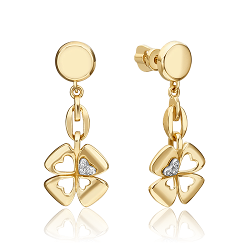 

Серьги подвески из желтого золота с бриллиантом PLATINA jewelry 02-4820-00-101-1121_0, 02-4820-00-101-1121_0