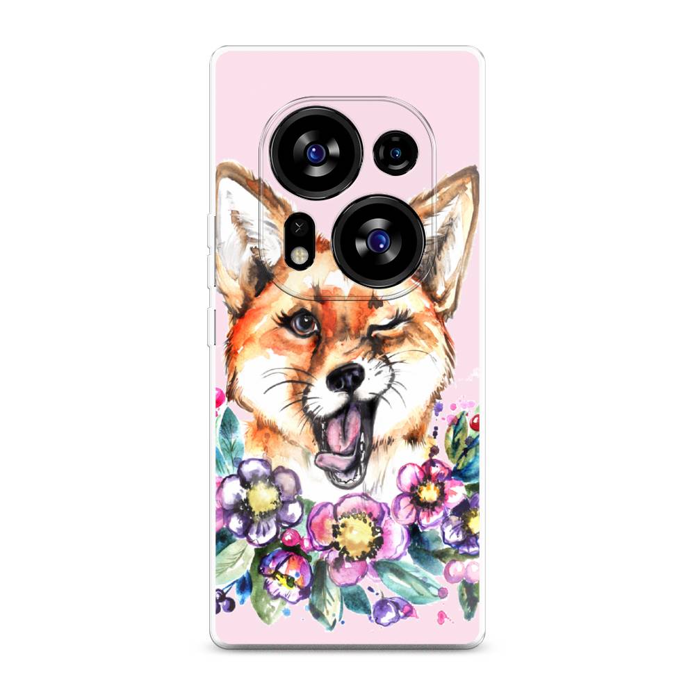 

Чехол Awog на Tecno Phantom X2"Подмигивающая лиса", Оранжевый, 303350-10