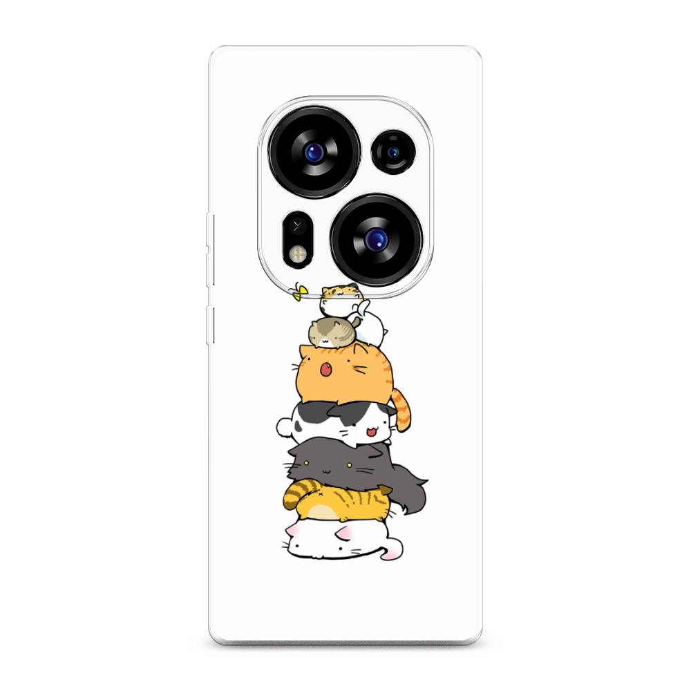 

Чехол Awog на Tecno Phantom X2"Бутерброд из котиков", Коричневый;белый;серый, 303350-10