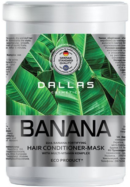 Купить Маска-кондиционер для волос DALLAS 2в1 для укрепления с экстрактом банана 1000 мл