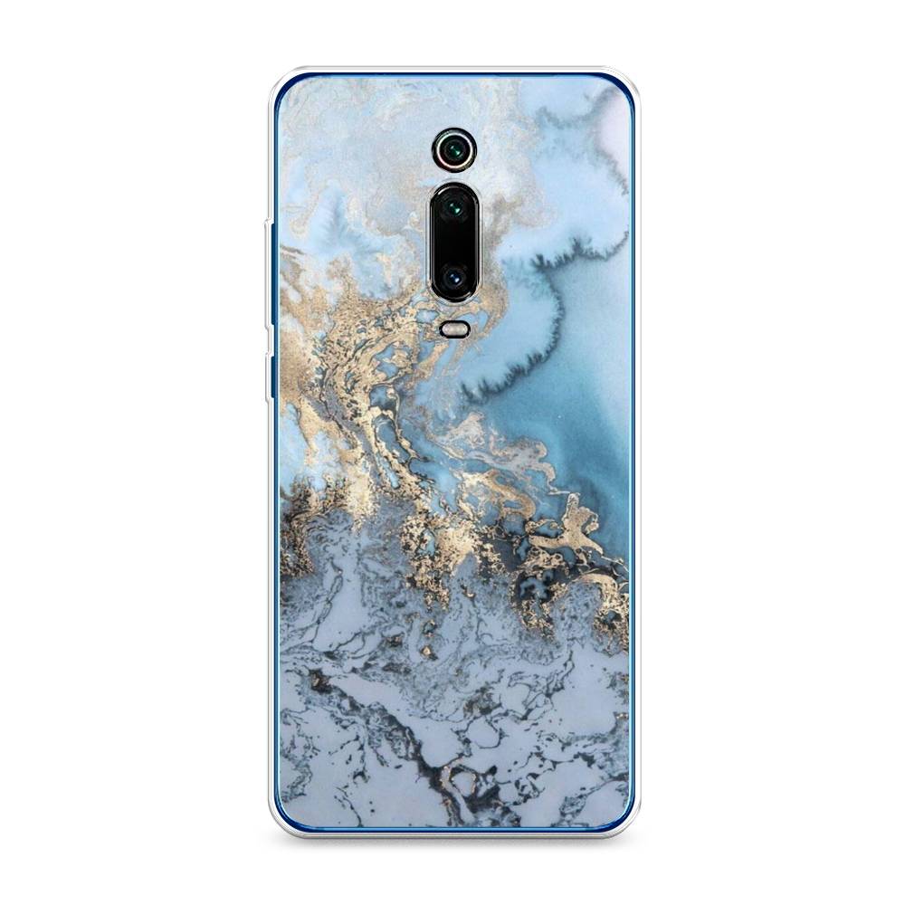 фото Силиконовый чехол "морозная лавина синяя" на xiaomi mi 9t awog