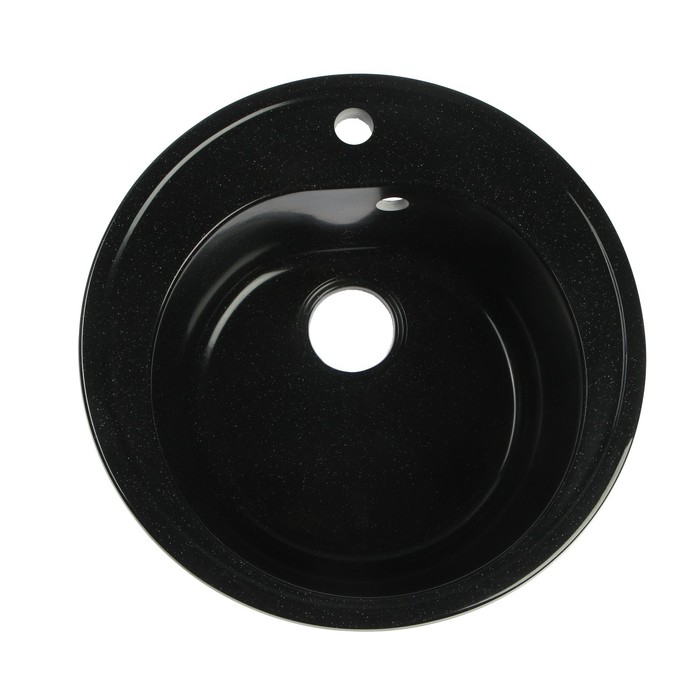 Мойка AGATA AG7C1, врезная, 500 х 180 мм, круглая, цвет черный декор ascot ceramiche preciouswall agata prwa50 25x75 см