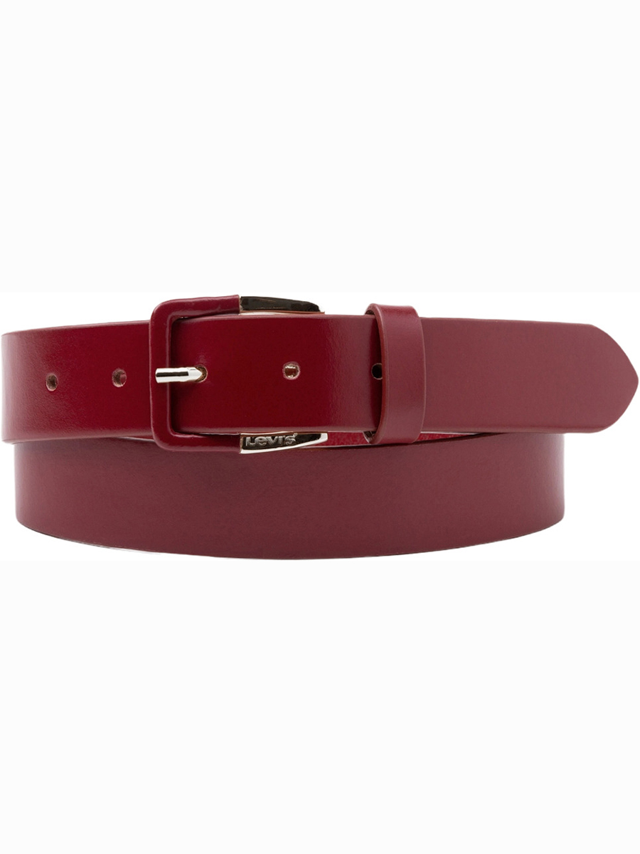 

Ремень женский Levi's Women Playful Layered Belt бордовый, 85 см, Women Playful Layered Belt
