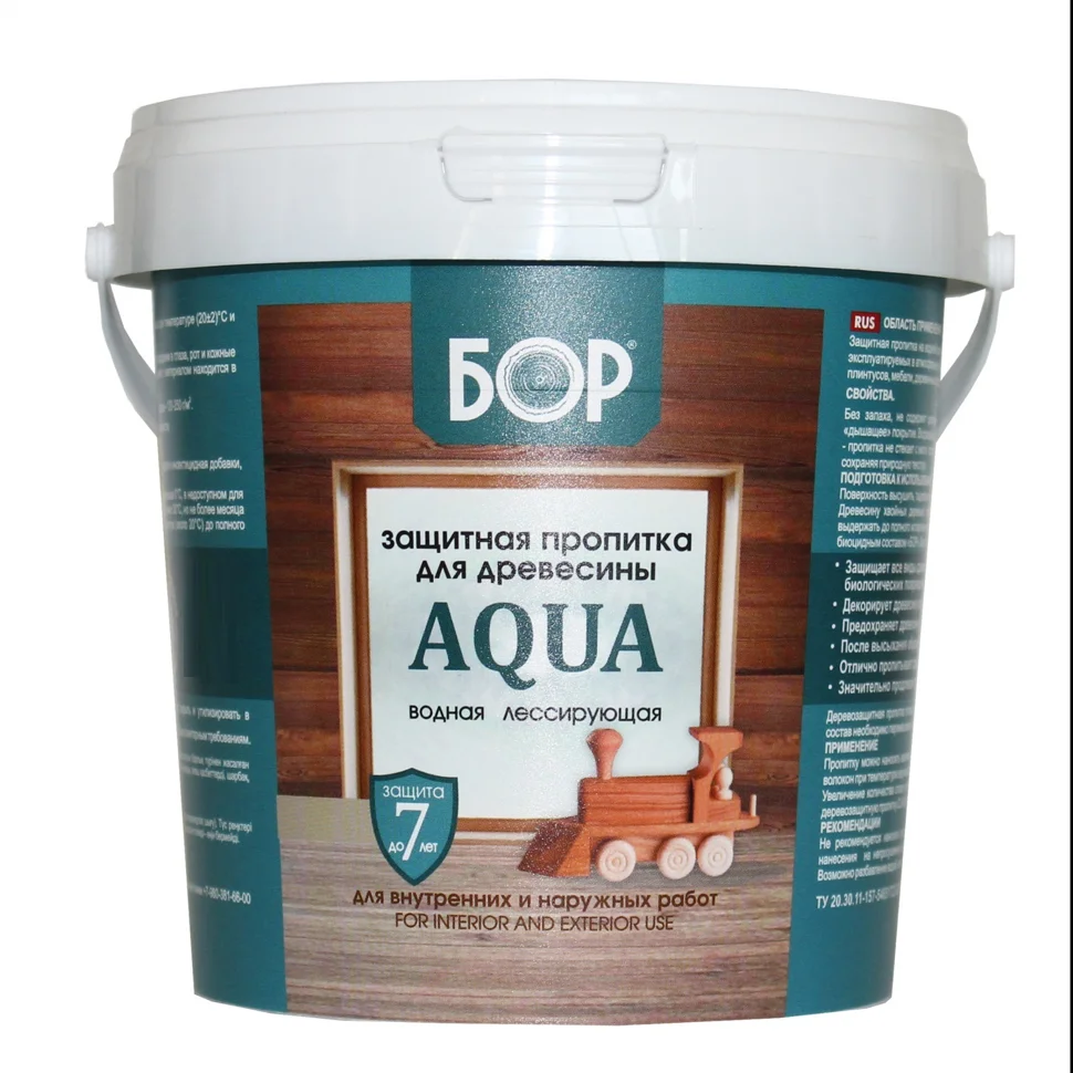 

Пропитка защитная БОР AQUA для наружных и внутренних работ СОСНА 2,3кг