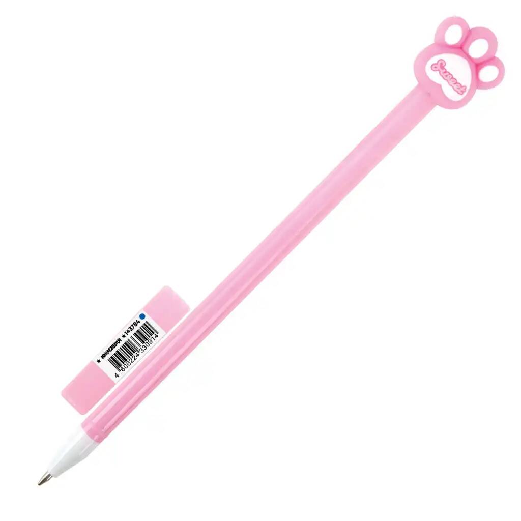 

Ручка с топпером шариковая ЮНЛАНДИЯ Лапка, корпус ассорти, СИНЯЯ пишущий узел 0,7 мм 12 шт