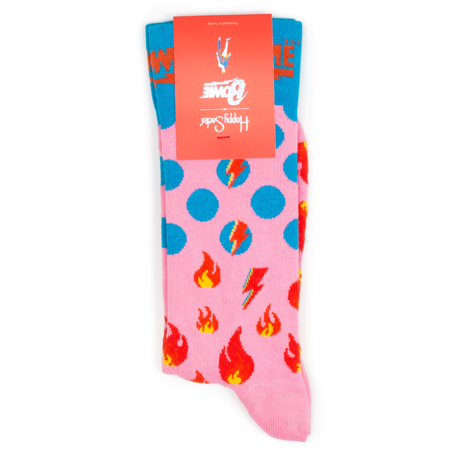 фото Носки унисекс happy socks bowie_aladdin_sane розовые 41-46 ru