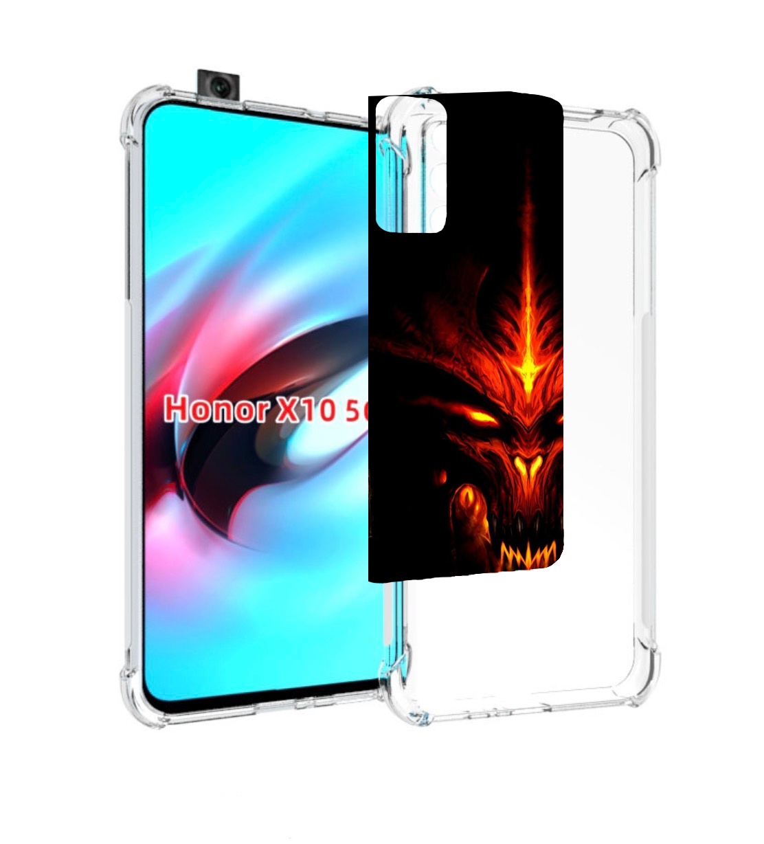 

Чехол MyPads diablo-3-диабло для Honor X10, Прозрачный, Tocco