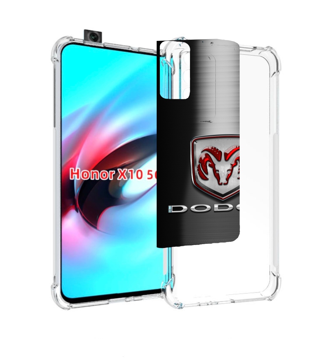 

Чехол MyPads dodge додж 1 мужской для Honor X10, Прозрачный, Tocco
