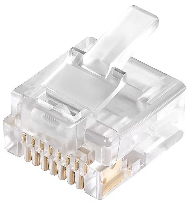 

GCR Коннектор RJ-45 cat.6 UTP Male, д/плоского кабеля, укороч, 8p8c (2 части) (по 10 шт.)