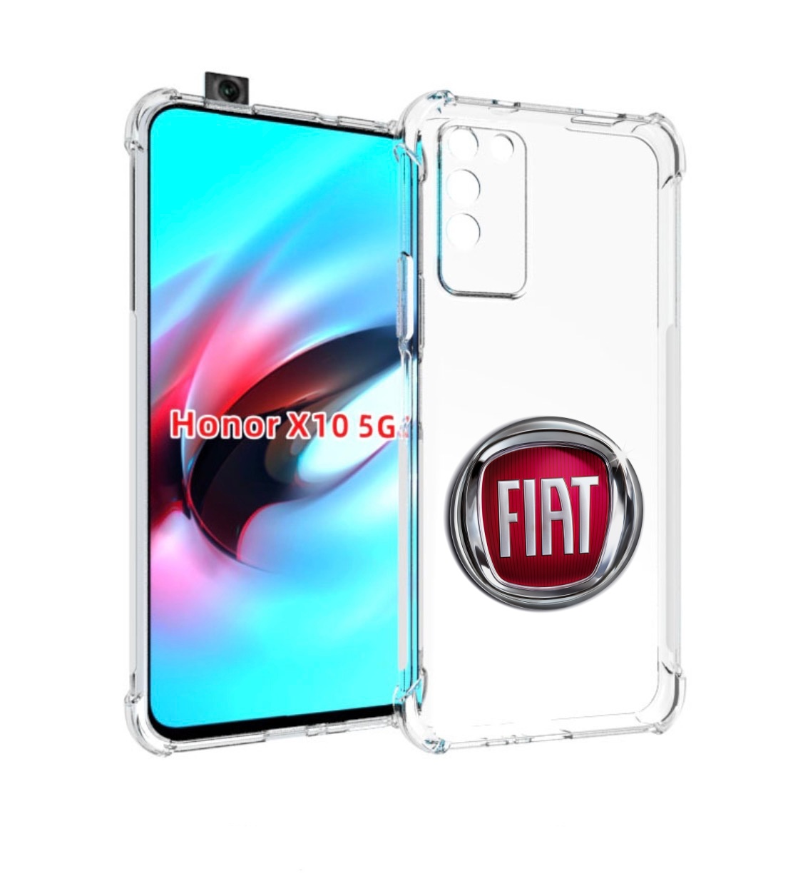 

Чехол MyPads fiat мужской для Honor X10, Прозрачный, Tocco