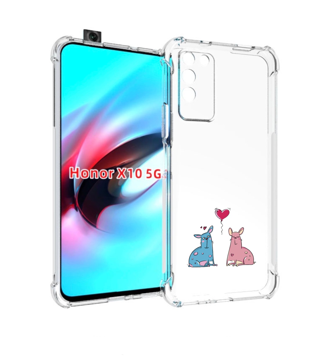 

Чехол MyPads Лама любовь для Honor X10, Прозрачный, Tocco