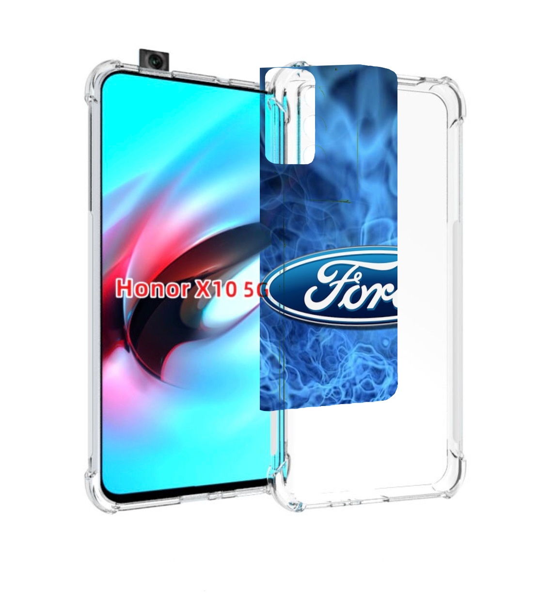 

Чехол MyPads ford-22 м для Honor X10, Прозрачный, Tocco