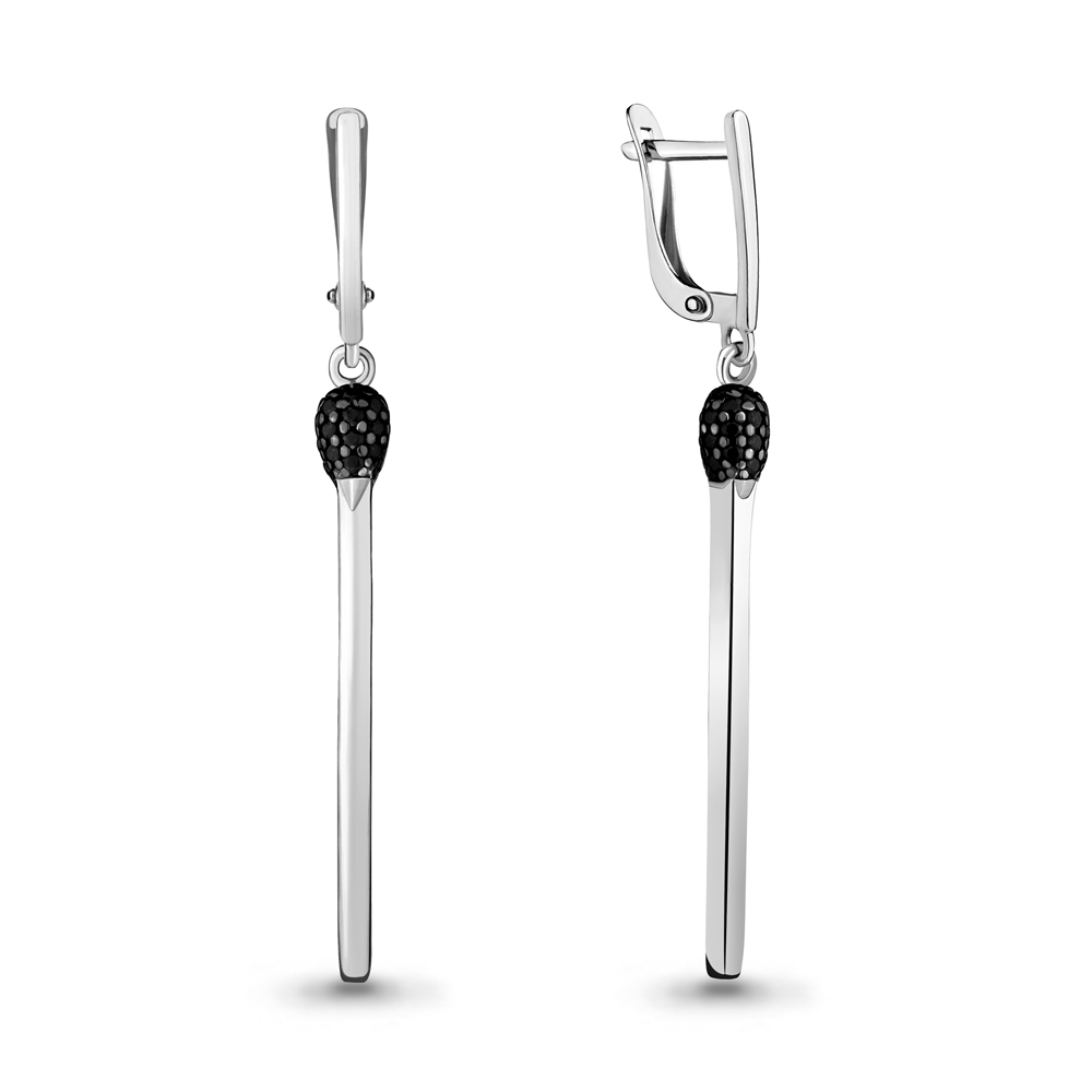 

Серьги подвески из серебра с нанокристаллом Aquamarine 48067Ч.5, 48067Ч.5