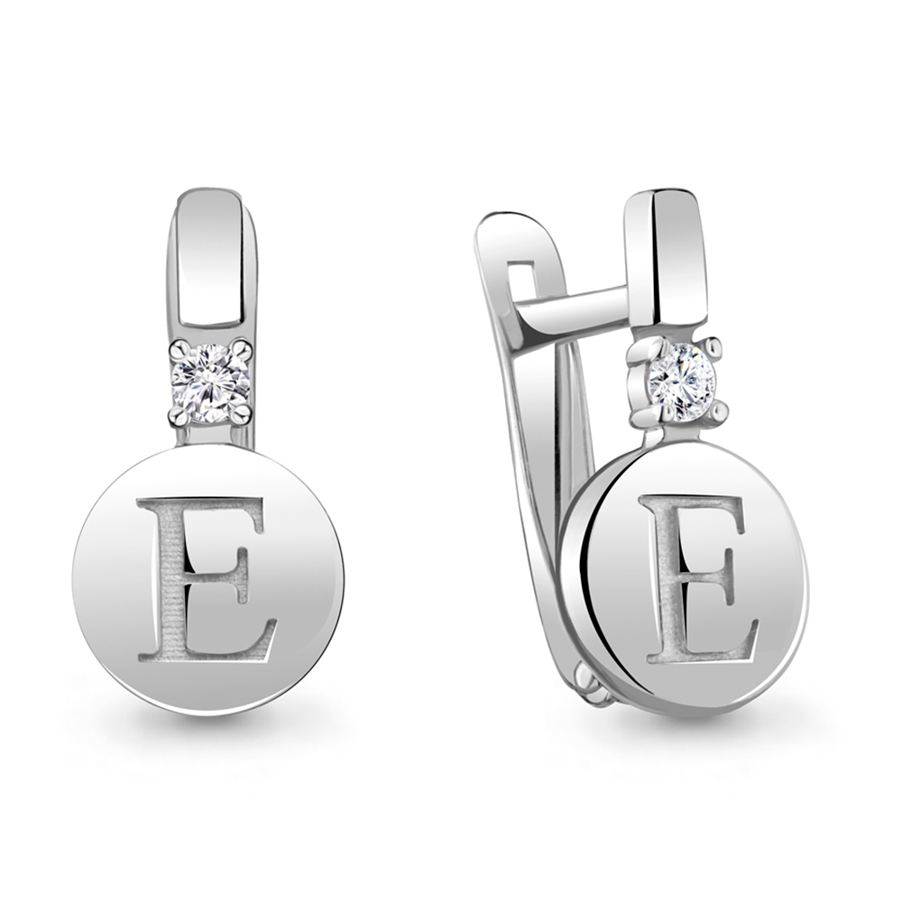 

Серьги из серебра с фианитом Aquamarine 48435А.5, 48435А.5